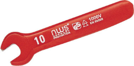 Ključ vilasti izolovani 17 mm sa čeljustima pod uglom od 15°. Višeslojna izolacija 1000V, hrom-vanadijum čelik, DIN EN/IEC 60900, hromirana osnova NWS